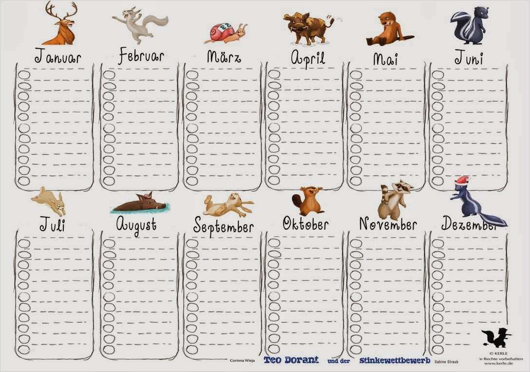 Geburtstagskalender Grundschule Vorlage Beste October 2018