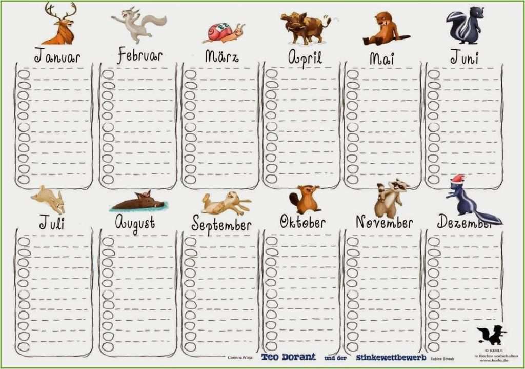 Geburtstagskalender Grundschule Vorlage Luxus Geburtstagskalender Grundschule Vorlage Wunderbar tolle