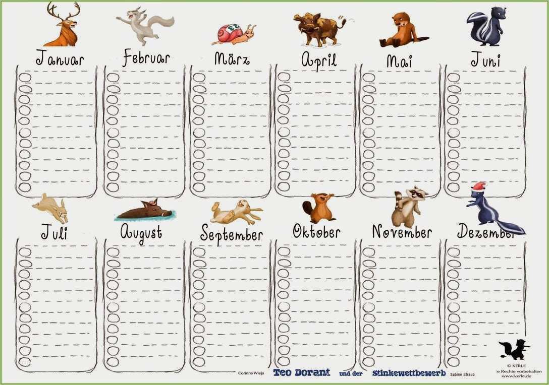 38 Best Of Geburtstagskalender Grundschule Vorlage Modelle