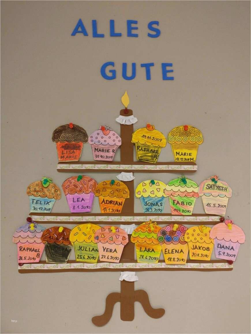 Geburtstagskalender Schule Vorlage Genial Geburtstagskalender Klassenzimmer