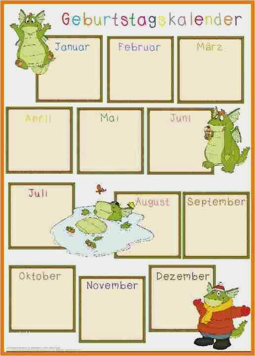 Geburtstagskalender Schule Vorlage Wunderbar Ziemlich Geburtstagskalender Vorlagen Ideen