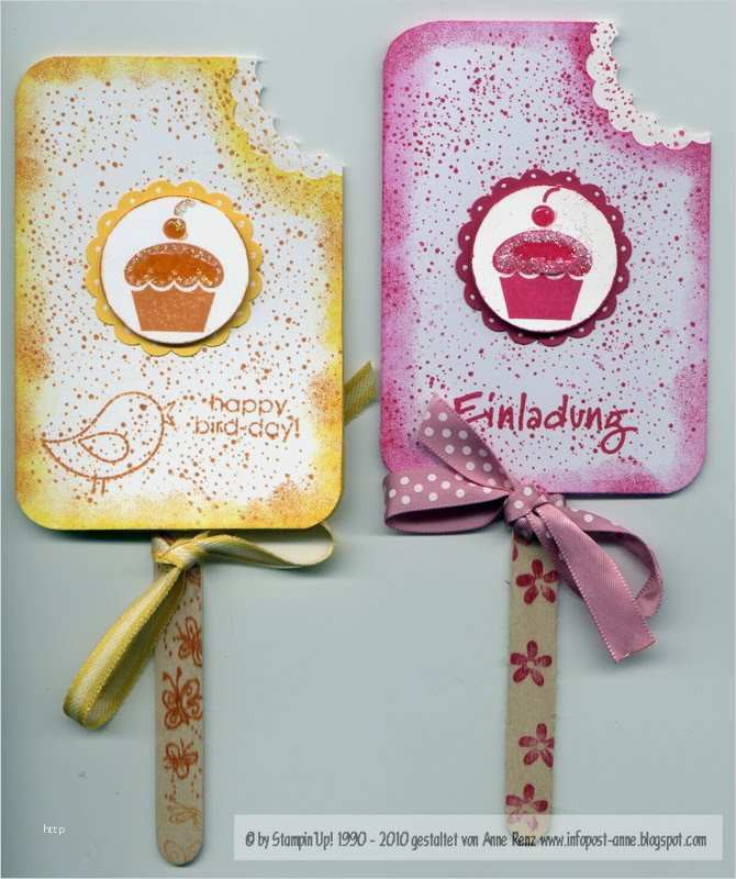 Geburtstagskarte Basteln Vorlage Erstaunlich Infopost Kreativ Mit Stempel Eis Am Stiel Als