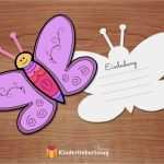 Geburtstagskarte Basteln Vorlage Gut Einladung Schmetterling Basteln Kostenlose Vorlagen