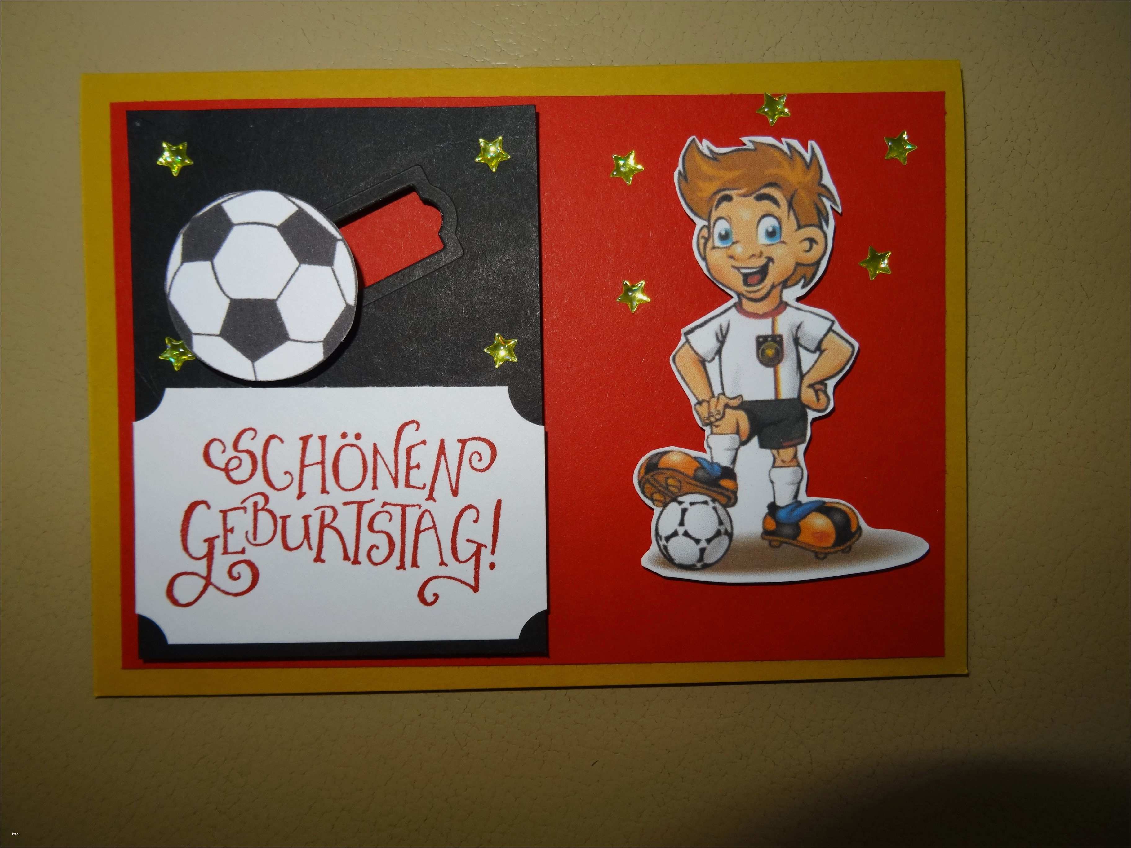 Geburtstagskarte Selber Basteln Vorlage Beste Geburtstagskarte Fussball Selber Basteln