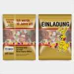 Geburtstagsparty Einladung Vorlage Bewundernswert Einladung Kindergeburtstag Gummibärchen Tüte Motiv