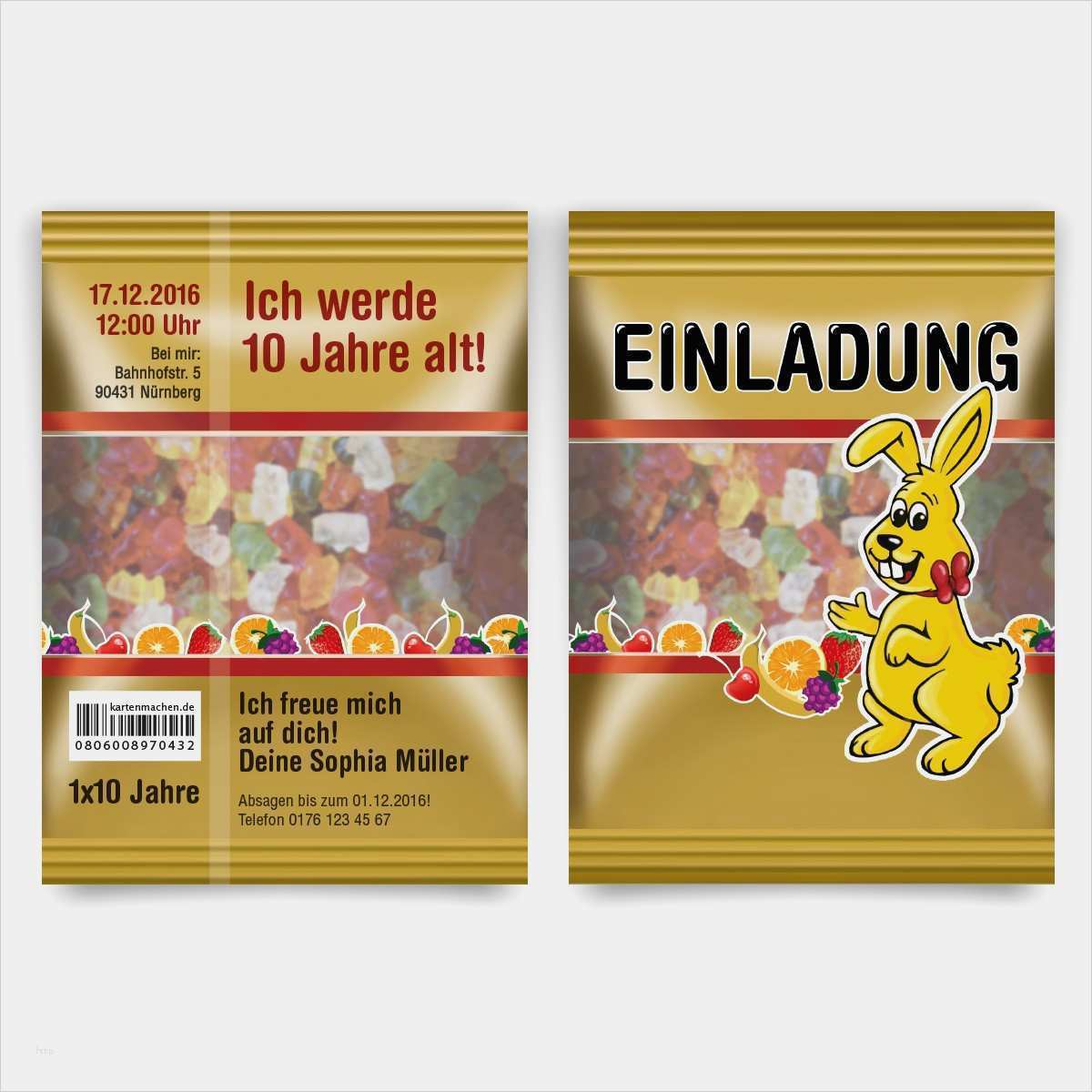 Geburtstagsparty Einladung Vorlage Bewundernswert Einladung Kindergeburtstag Gummibärchen Tüte Motiv