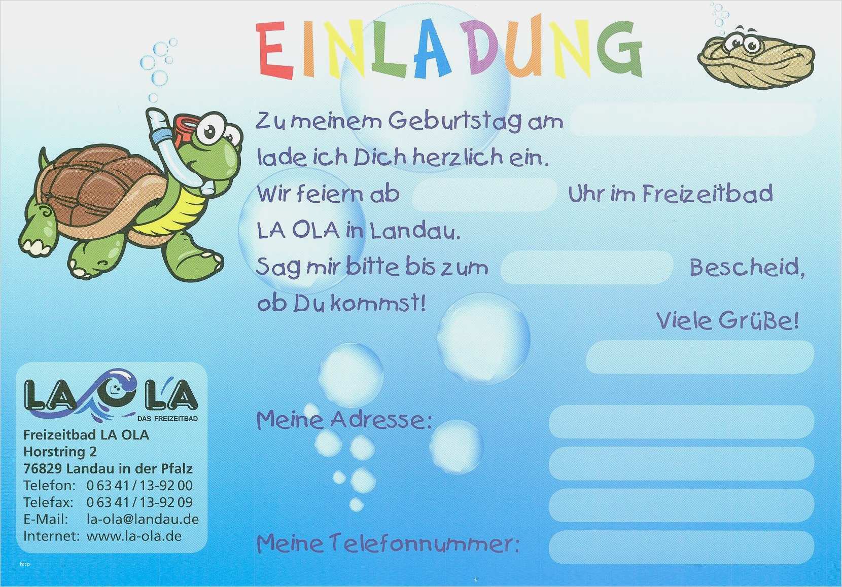 Geburtstagsparty Einladungen Vorlagen Gratis Fabelhaft Kindergeburtstag La Ola
