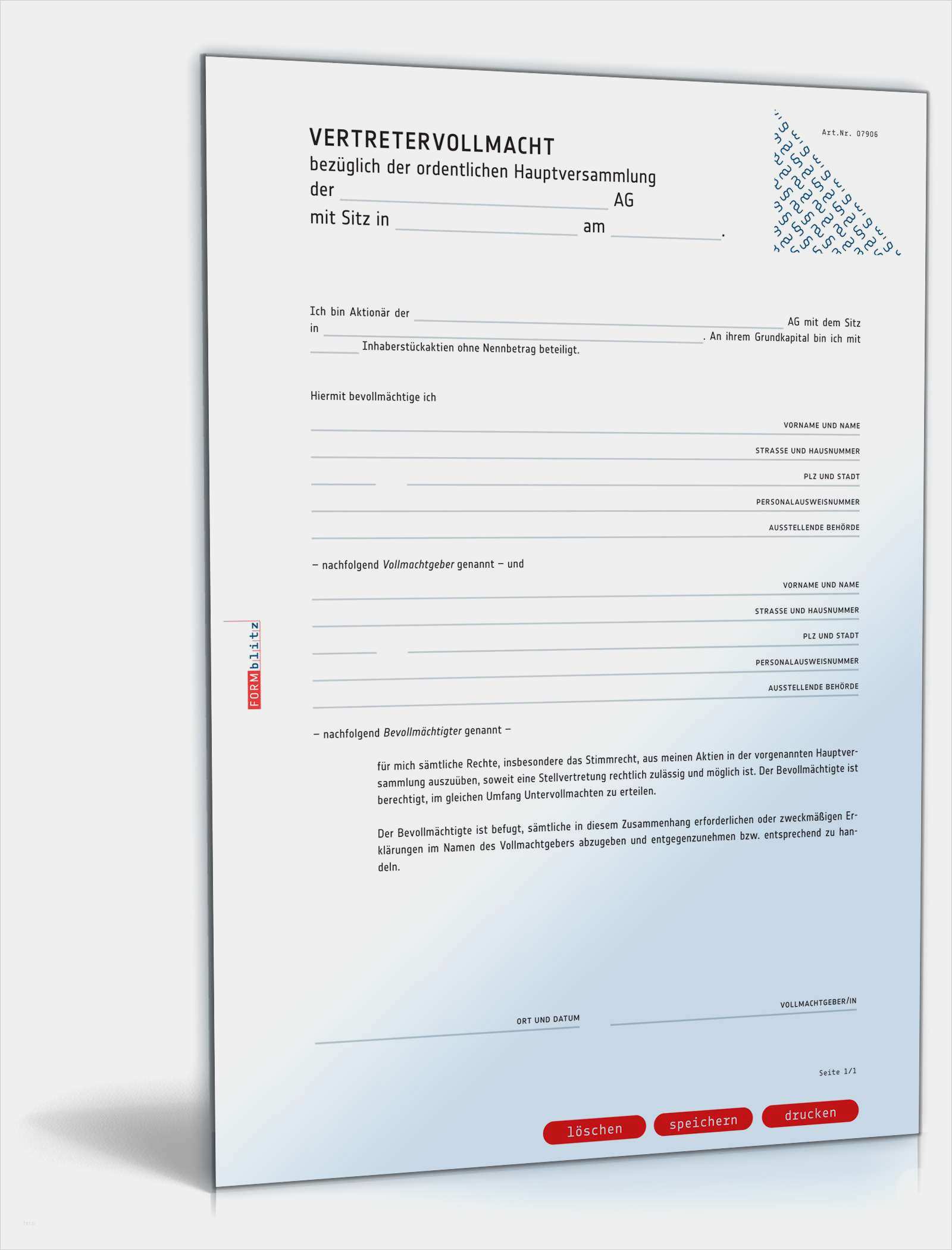 Geburtstagswünsche Geschäftlich Vorlage Inspiration Vollmacht Vertretung Hauptversammlung