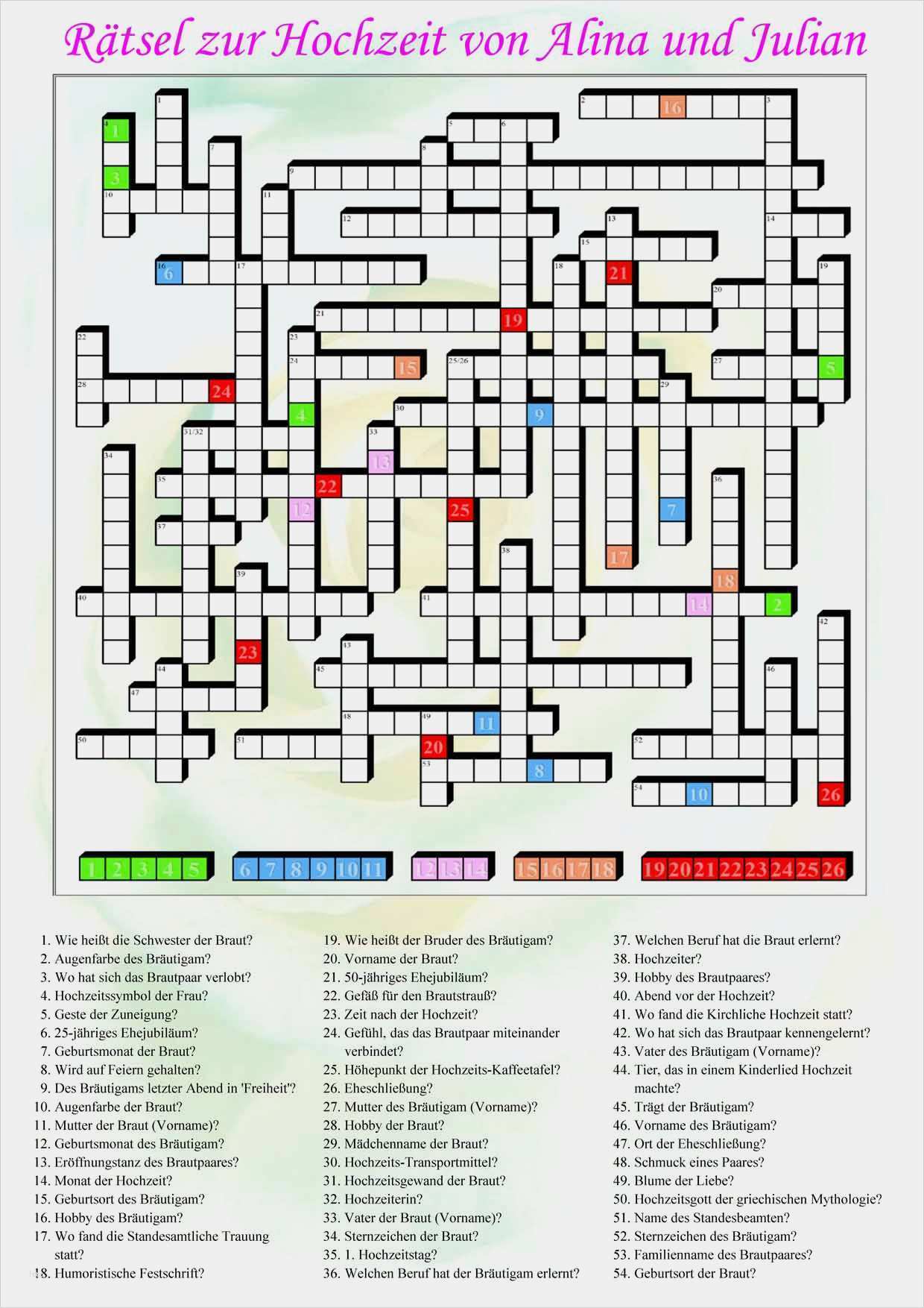 Geburtstagszeitung Texte Vorlagen Süß Hochzeits Zeitung Mal anders Kreuzworträtsel formular