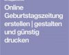 Geburtstagszeitung Texte Vorlagen Süß Line Geburtstagszeitung Erstellen