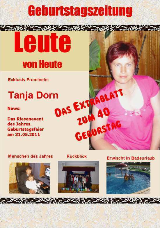 Geburtstagszeitung Vorlage Kostenlos Beste Zeitung Zum Geburtstag