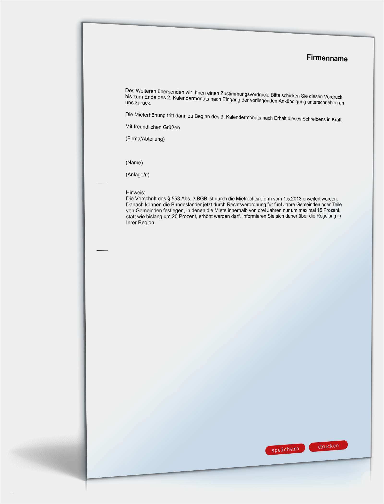 Geburtstagszeitung Vorlage Kostenlos Großartig Ankündigung Mieterhöhung Rechtssicheres Muster Zum Download