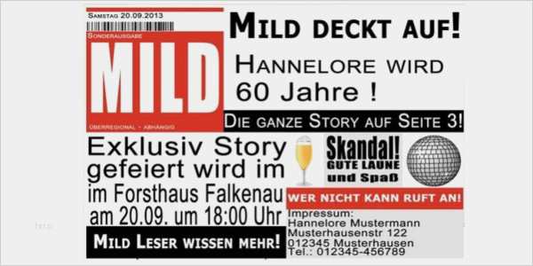 Geburtstagszeitung Vorlage Kostenlos Süß Einladungskarten Zum Geburtstag