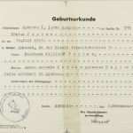 Geburtsurkunde Vorlage Erstaunlich Geburtsurkunde Für Günter Jordan 1921 2003 – Jüdisches