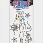 Gedenk Tattoos Vorlagen Einzigartig Sailor Pin Up Girl Temporary Tattoo