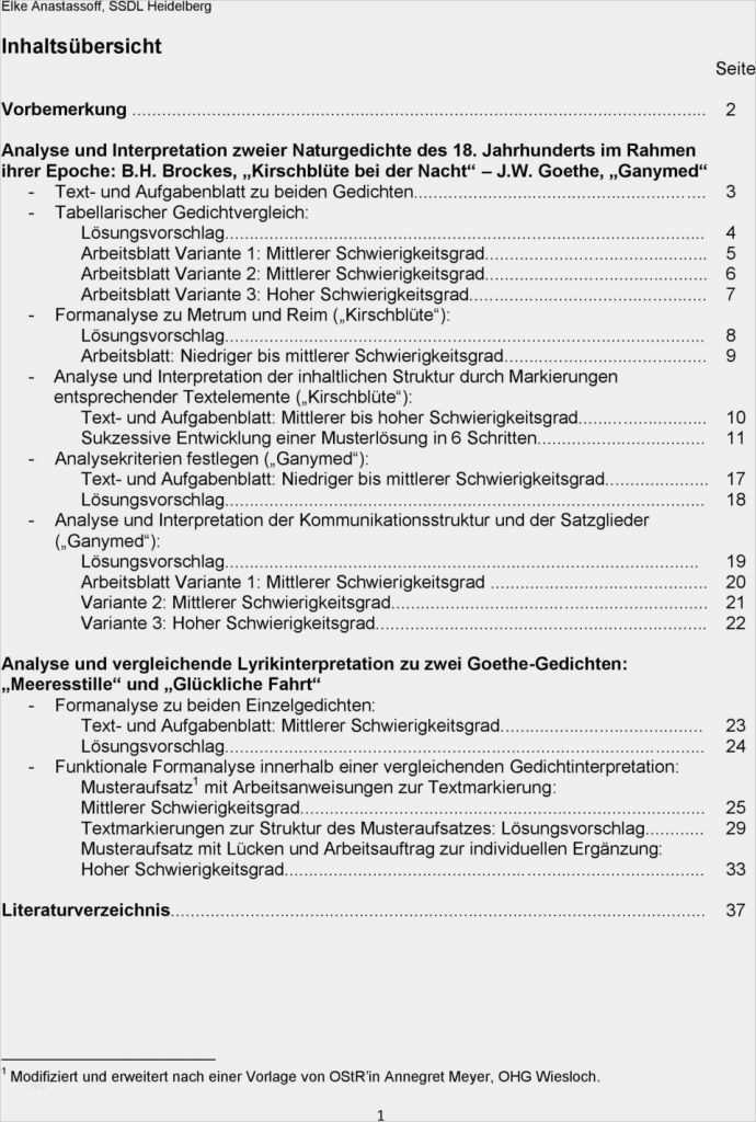 Gedichtinterpretation Vorlage Großartig Zur Methodik Der Lyrikinterpretation Wege Der