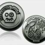 Geocaching Vorlagen Angenehm Steampunk Geocoin Antik Silber Geocoinshop