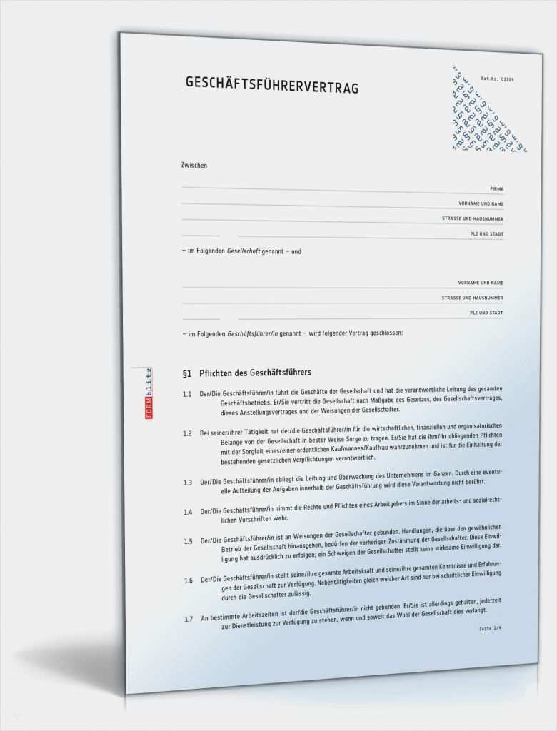 Geschäftsführervertrag Vorlage Wunderbar Geschäftsführervertrag Anwaltsgeprüftes Muster Zum Download