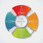 Geschäftskonzept Vorlage Inspiration Kreisinfografikvorlage Prozessrad Vektorkreisdiagramm