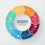 Geschäftskonzept Vorlage Inspiration Vektor Kreis Pfeile Für Infographik Vorlage Für Diagramm