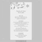 Geschäftspapier Vorlage Word Inspiration Hochzeit Menü Karte Vorlage Silber Schneeflocken Instant