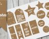 Geschenkanhänger Basteln Vorlagen Schönste Geschenkanhänger Weihnachten Im Kraftpapier Look