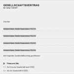 Gesellschafterliste Vorlage Gut Gesellschaftsvertrag Für Gmbh Und Ug