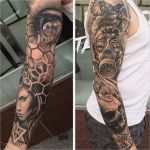 Gesicht Tattoos Vorlagen Cool Tattoovorlage Fullsleve Arm