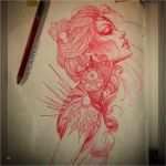 Gesicht Tattoos Vorlagen Erstaunlich Sketch for today Instagram Jeffnortontattoo