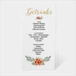 Getränkekarte Vorlage Hochzeit Fabelhaft Speisekarten Getränkekarten Zur Hochzeit Blumen Blüten