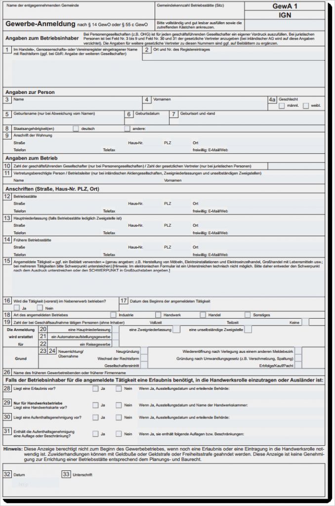 Was Ist Gewerbeschein - inspireium