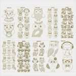 Glasgravur Vorlagen Gut Gravur Stickerbogen 82 Eulen Motive