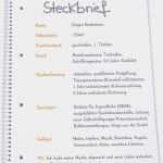 Glückstagebuch Vorlage Best Of Genial Steckbrief Vorlage Download