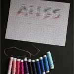 Glückwunschkarte Vorlage Hübsch Fadengrafik "alles Gute" [vorlage Für Glückwunschkarte