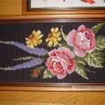 Gobelin Stickbilder Vorlagen Wunderbar 3 Gerahmte Gobelin Stickbilder Blumenmotive