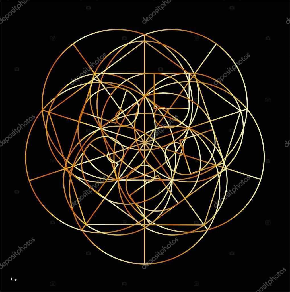 Goldener Schnitt Vorlage Großartig Fibonacci Spirale Der Heiligen Geometrie — Stockvektor
