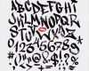 Graffiti Alphabet Vorlagen Süß Hand Written Graffiti Font Alphabet Vector Stock Vector