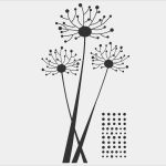 Grafik Vorlagen Kostenlos Fabelhaft Wandtattoo Abstrakte Pusteblume Mit Punkten