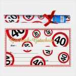 Gutschein 40 Geburtstag Vorlage Angenehm Riesen Geschenk Gutschein &quot;40&quot;