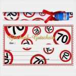 Gutschein 70 Geburtstag Vorlage Wunderbar Geschenkgutschein 70 Geburtstag Gutschein Geschenk Rolle