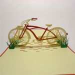 Gutschein Fahrrad Vorlage Schön Pop Up Karte Fahrrad Venlo 3d Klappkarte Rot &amp; Blau