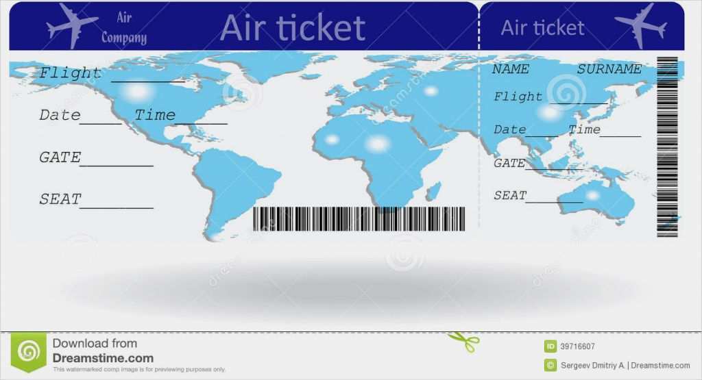 Gutschein Flugticket Vorlage Einzigartig Variante Des Flugtickets Vektor Abbildung Bild Von