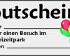 Gutschein Freizeitpark Vorlage Bewundernswert Gutscheine