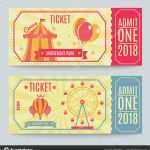 Gutschein Freizeitpark Vorlage Hübsch Conjunto De Bilhetes Do Parque De Diversões — Vetores De