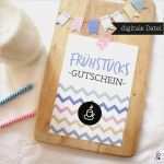 Gutschein Frühstück Vorlage Wunderbar Gutschein Frühstück Muttertag Postkarte Printable