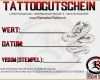 Gutschein Für Tattoo Vorlage Erstaunlich Tattoo Gutschein Vorlage Ausdrucken Inspirierende Vorlagen