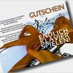 Gutschein Klavierunterricht Vorlage Süß Kurse