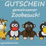Gutschein Pdf Vorlage Großartig Gutschein Gemeinsamer Zoobesuch – Grusskarten Zum Ausdrucken