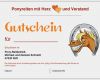 Gutschein Ponyreiten Vorlage Angenehm Geschenkgutscheine