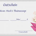 Gutschein Thai Massage Vorlage Neu Kanokvan Moch S Traditionelle Thai Massage In Kronau